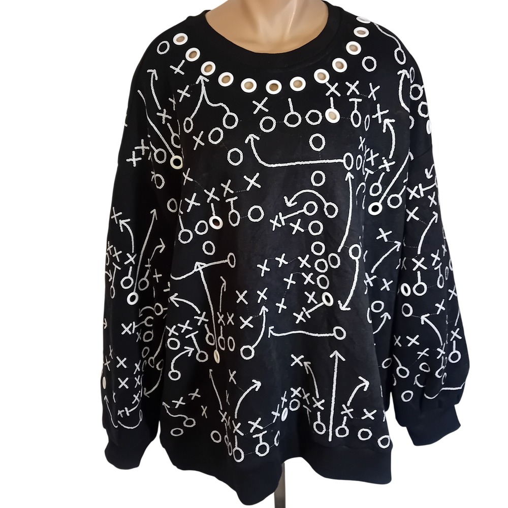 RARE‎ Limited Edition Queen of Sparkles Football Game Plan Sweatshirt Sports XL